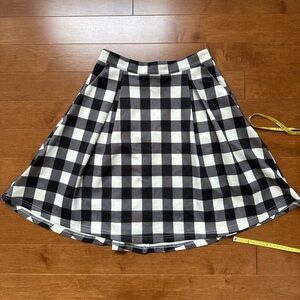 Lucy Paris Size Small - Classic Black and White Checkered Skirt